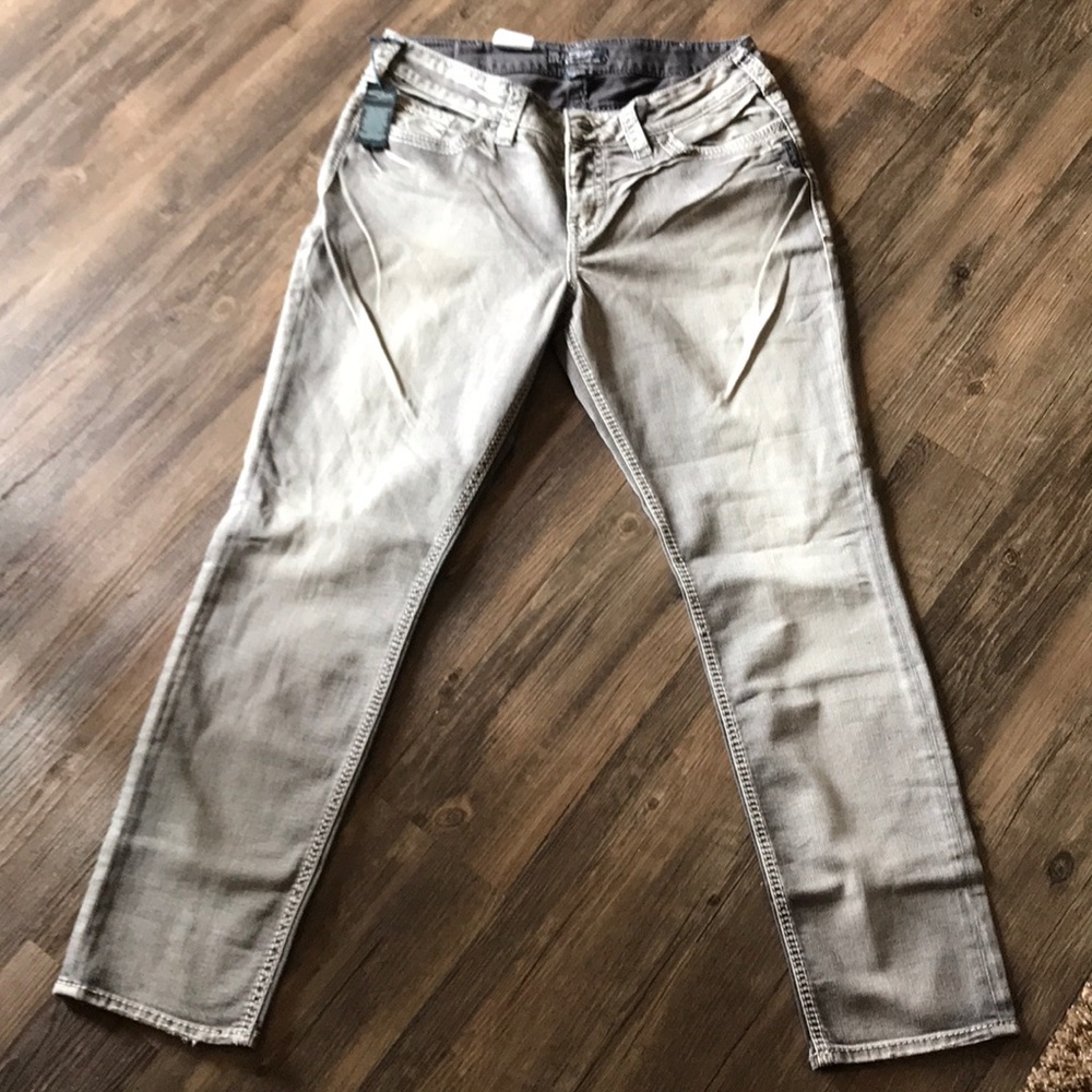 Silver skinny jeans